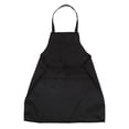 thumbnail image 5 of 6X Unisex 2 Bolsillo Negro Delantal Peto de Cocina, Un Tamano de Medio, 5 of 5