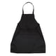 thumbnail image 5 of 6X Unisex 2 Bolsillo Negro Delantal Peto de Cocina, Un Tamano de Medio, 5 of 5