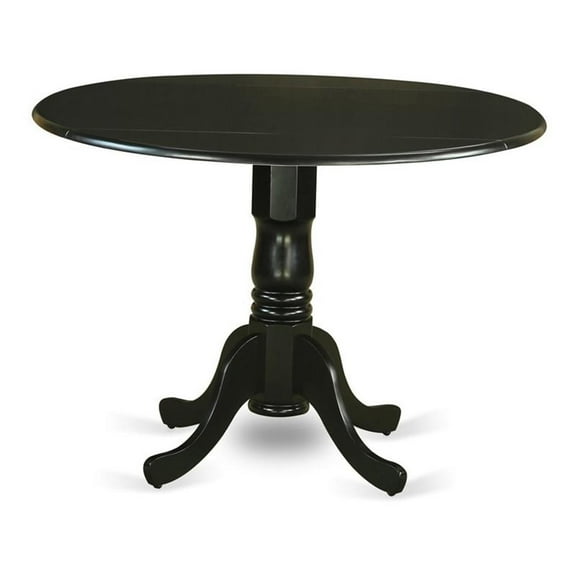 Bowery Hill Traditional Wood Dining Table in Black