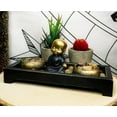 thumbnail image 6 of Ebros Baby Buddha Monk Twin Tea Light Votive Candle Holder Zen Garden Rocks, 6 of 8