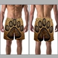 thumbnail image 3 of luoweisi Men's Beach Shorts Quick Dry Swim Trunks with Mesh Lining Animal Paw Prints 2XL, 3 of 5