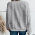 thumbnail image 5 of Women's Texture Sweatshirts Cutout U Neck Pullover Tops Casual Hooded Sweater Long Sleeve Shirt Top, 5 of 7