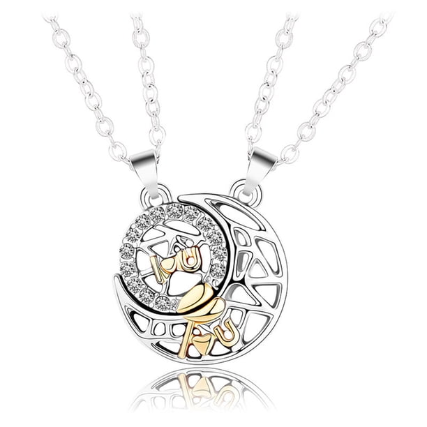 Collares De Sol Y Luna Para Parejas, Collar A Juego Para Parejas, Collar Magnético, Regalo De Joyería Para El Día De San Valentín 1 Par Advancent AP006100-00