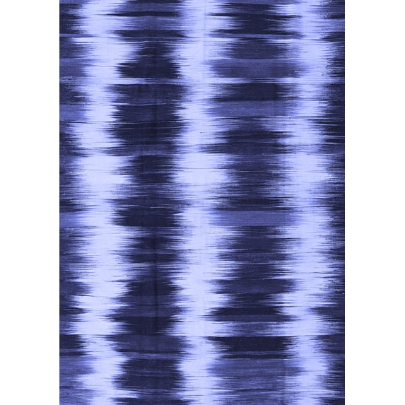 Ahgly Company Machine Washable Indoor Rectangle Abstract Blue Contemporary Area Rugs, 3' x 5'