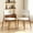 Set of 2-Walnut, variant on WIRRYTOR Modern Upholstered Dining Chairs Set of 2, Metal Frame Kitchen Chairs with Wood Look, Barrel Back Velvet Chairs for Dining Room, Walnut