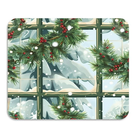 

ALAZA Dish Drying Mat for Kitchen Christmas View Counter Absorbent Draining Pad 19.7 x15.7