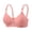 Pink, variant on MVRLSH Jelly Bras For Women Womens Striped Three Hook Clasp Wireless Bra Middle Elderly Full Coverage Support Multicolor 36-44