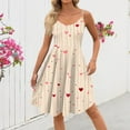 thumbnail image 4 of Women's Valentines Day Dresses Fashion Printed Strapless Gothic Cocktail Dress Punk Vintage Dress Beige 2XL, 4 of 4