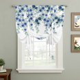 thumbnail image 2 of Blue Roses Balloon Curtains for Windows, Bedroom Curtains 54 Inch Length, Spring Floral Elegant Pastoral Flowers Botanical Tie Up Curtains Panels Thermal Insulated Bathroom Curtains Window 42"x54", 2 of 8