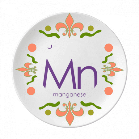 

Chestry Elements Period Table Transition Metals Manganese Mn Flower Ceramics Plate Tableware Dinner Dish