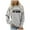 Grey, variant on Crewneck Sweatshirt Women Fall Lightweight Crew Neck Sweatshirt Basic Letter Print Long Sleeve Lounge Top Essential Casual Outfit Chandail Femme Grey M