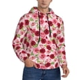 thumbnail image 2 of Fotbe Men's Hoodie with Rose Flowers Pattern - Kangaroo Pocket Pullover Hooded Sweatshirt, Perfect for Daily Wear, Travel, and Home-Medium, 2 of 7