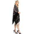 thumbnail image 4 of Womens Oversize Hand Beaded Fringed Sequin Evening Shawl Wrap, 4 of 5