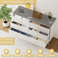 thumbnail image 3 of YouTrend 6 Drawer White Dresser, Wood Modern Adult Storage Cabinet with Metal Handles for Living Room,Bedroom, 3 of 10