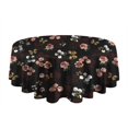 thumbnail image 5 of Pioneer Flower Floral Print Pattern Round Tablecloth 60"x60",Wrinkle Wipeable Table Cloth for Kitchen Dining Room Picnic Patio Party, 5 of 6