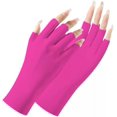 thumbnail image 1 of Anti UV Gloves for Nail Lamp Light,Skin Care Fingerless Gloves for Protecting Hands from The Sun and Nails UV Light Rose, 1 of 5