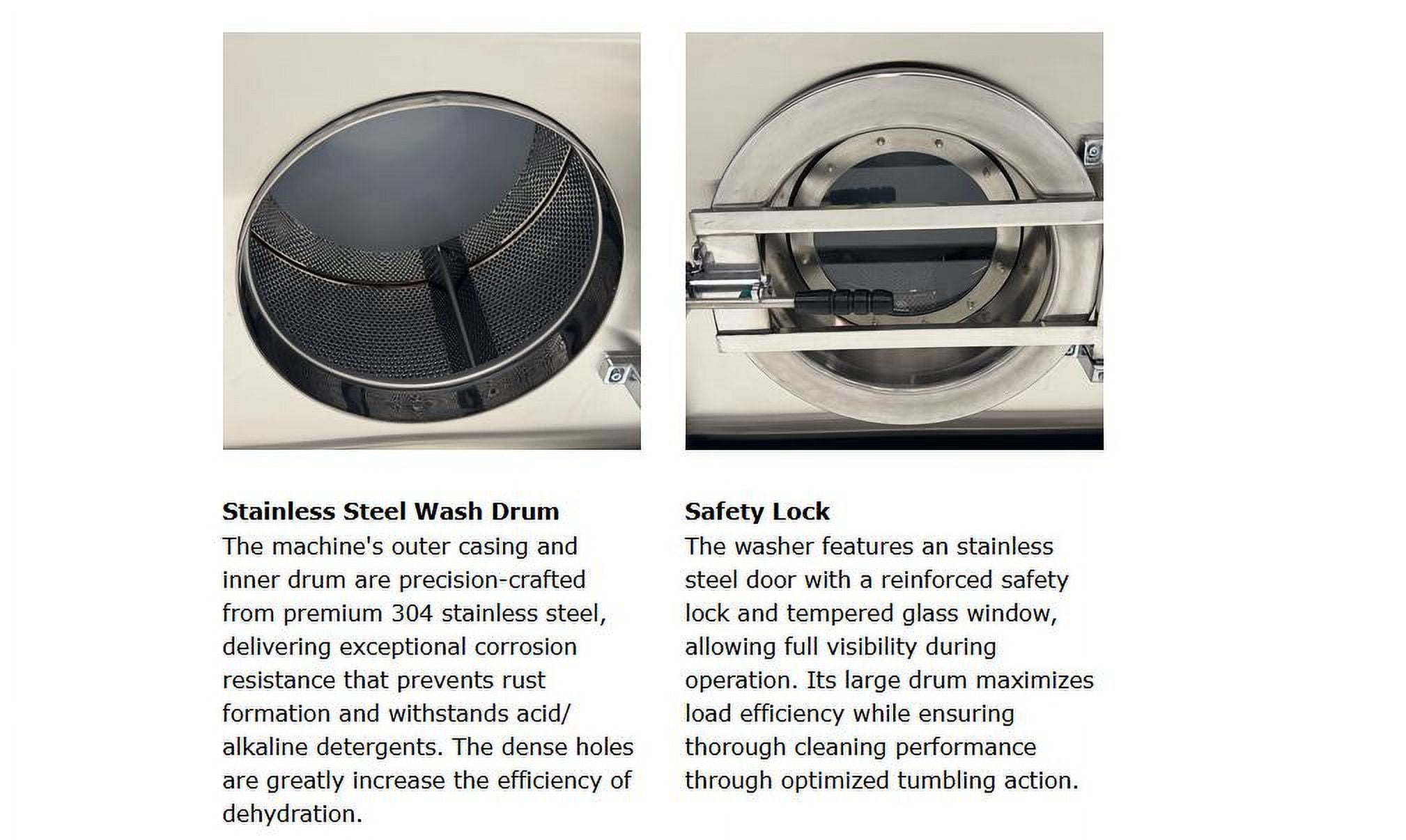 33LBS Commercial Automatic Washing Extractor Machine 220V for Laundry Hotel Hospital Industrial