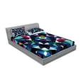 thumbnail image 2 of Ambesonne Geometric Fitted Sheet & Pillow Sham Set, Retro Colorful Mosaic, Queen, Multicolor, 2 of 2