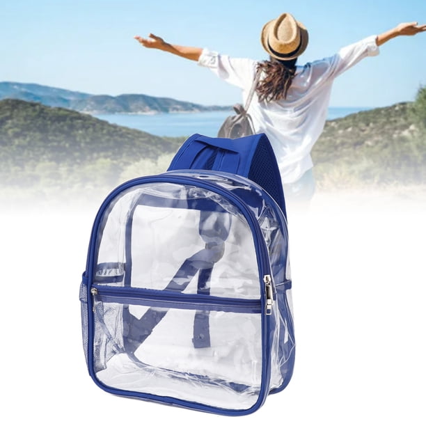 Mochila Transparente, Mochila Transparente de PVC Resistente Con Correa Reforzadas Para Niños y Niñas, Mochila Transparente Para Deportes, Trabajo, Estadio, Seguridad, Viajes