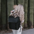 thumbnail image 3 of Paperclip Willow Diaper Bag Backpack with Fold-Out Changing Station, Eco-Friendly, Forest Black, 3 of 9