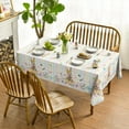 thumbnail image 2 of Easter Tablecloth 60×84 Inch Rectangular, Colorful Spring Flower Buffalo Plaid Bunny Washable Table Cover for Party Picnic Dinner Decor, 2 of 6
