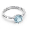 thumbnail image 3 of 2.00 Carat Stunning Round Cut Aquamarine Gemstone Solitaire Ring for Wedding Gift Solid 18K White Gold Size 11.5 by Diamond-Capitals, 3 of 8