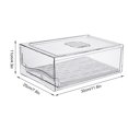 thumbnail image 2 of Caja de almacenamiento para nevera de cocina tipo cajón con bandeja de drenaje para almacenamiento de alimentos (L), 2 of 6