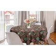 thumbnail image 1 of Flower Round Tablecloth, Romantic Vintage Floral Pattern with Abstract Design Roses and Dragonfly, Circle Table Cloth Cover for Dining Room Kitchen Decor, 60", Umber and Multicolor, by Ambesonne, 1 of 2