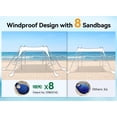 thumbnail image 2 of Carpa de playa Vibemo 305 x 305 cm UPF50+ con sacos de arena y postes, 2 of 7