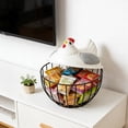 thumbnail image 4 of Egg Basket, Fruit Basket, Kitchen Storage Basket, Wrought Iron Wire Mesh Organizer with Ventilation, for Eggs, Bread, Snacks, Keys, and Desk Supplies, 4 of 6