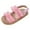 Pink, variant on REDARER Summer Toddler Shoes Girls Sandals Flat Bottom Non Open Toe Solid Color Cloth Pleated Upper Cute and Comfortable,0-6 Months
