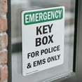 thumbnail image 4 of (2 Pack) Key Box For Police And EMS Only OSHA Emergency Sign 5 Inch X 3.5 Inch Vinyl Label Decal Sticker Weather Resistant, UV Protected for Workplace, Business, and Construction Site,, 4 of 7