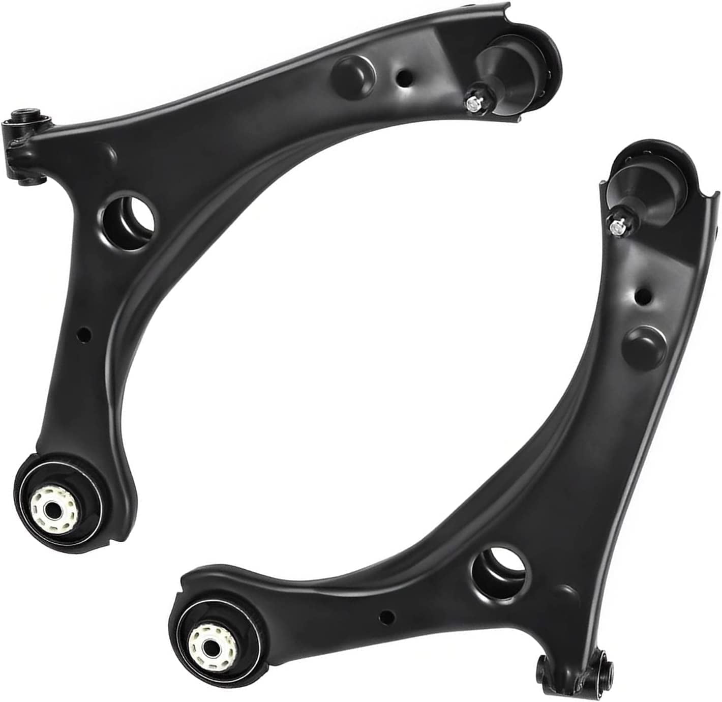 Detroit Axle - Front Lower Control Arms w/Ball Joints Sway Bars Tie Rods Boots Replacement for 2008-2010 Town & Country Dodge Grand Caravan 2009-2011 VW Routan