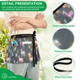 thumbnail image 4 of Yayeee Waist Apron with Pockets for Cooking Waterproof Half Server Aprons, Neon Llamas Pattern, 4 of 7