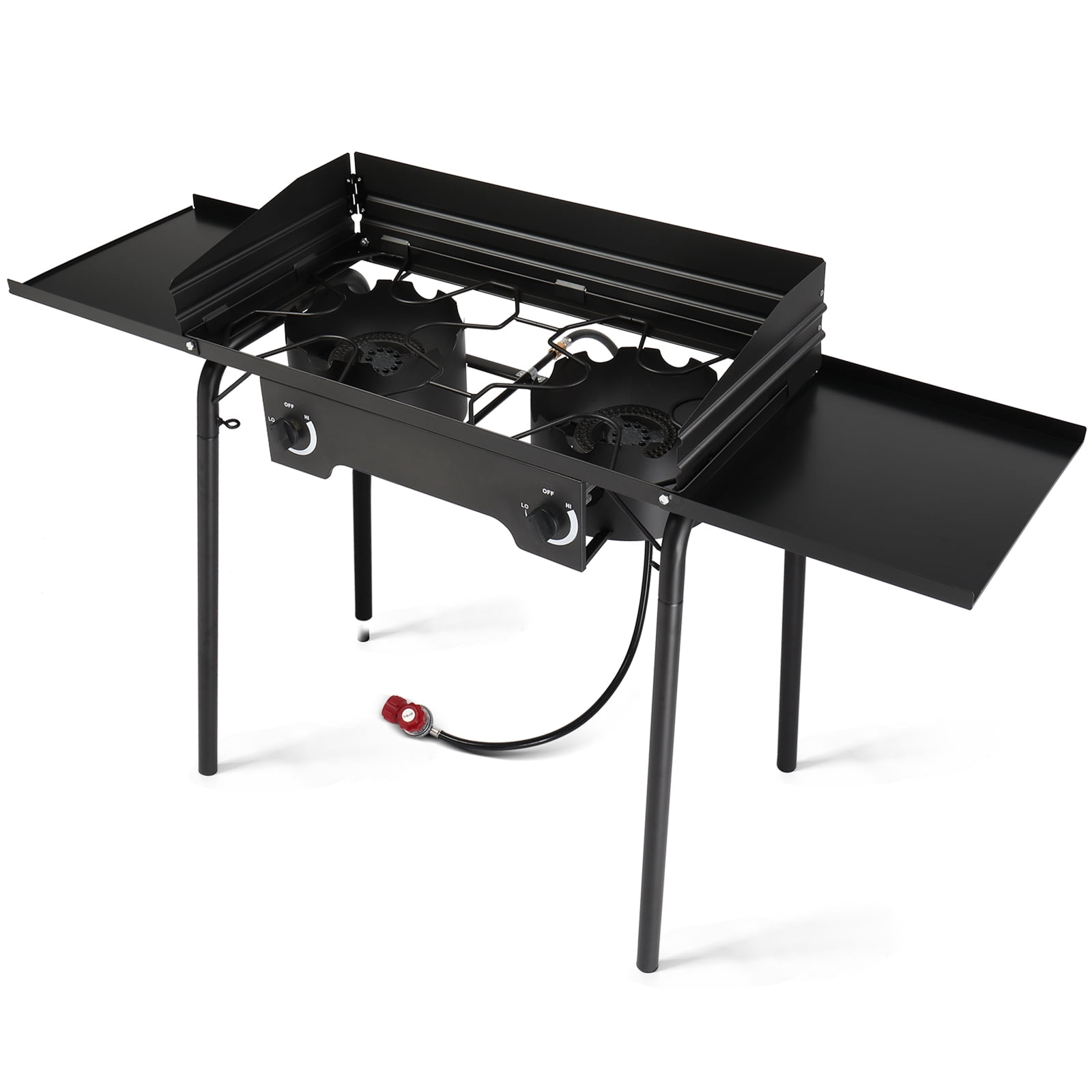 UBesGoo 2 Burner Propane Camping Stove with Wind Panels