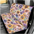 thumbnail image 3 of KUIFORTI Bohemian Florals Automobile Seat Covers 14 Pieces with Car Seat Belt Pad Cover Auto Center Console Pad Steering Wheel Cover Car Headrest Covers for Cars SUV Sedans, 3 of 7