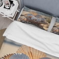 thumbnail image 4 of Designart "Seashell Sonata Beach Photo I" Nautical & Beach Bedding Covert Set - Coastal Animal Beige Animals Bed Set With 1 Sham, 4 of 6