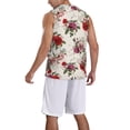 thumbnail image 2 of Naloa Rose Flowers Basketball Jersey Reversible Men's Mesh Athletic Sports Shirts Training Practice S-4XLLarge, 2 of 6