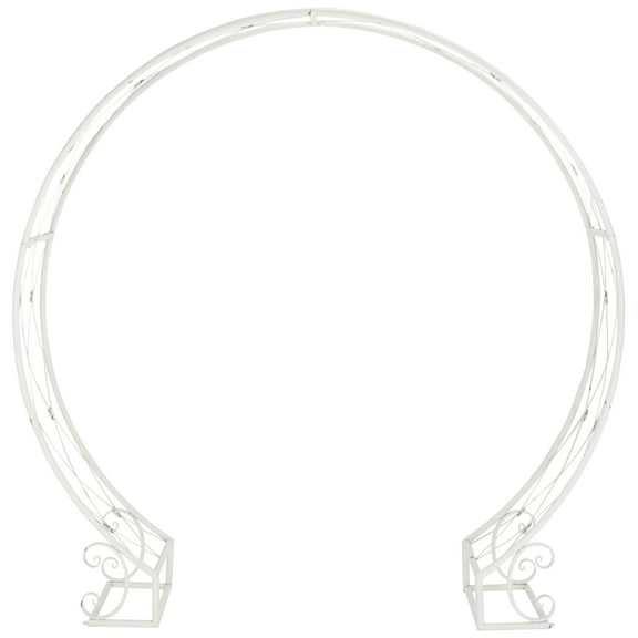 SAFAVIEH Mizell Outdoor Patio Moon Gateway, Antique White