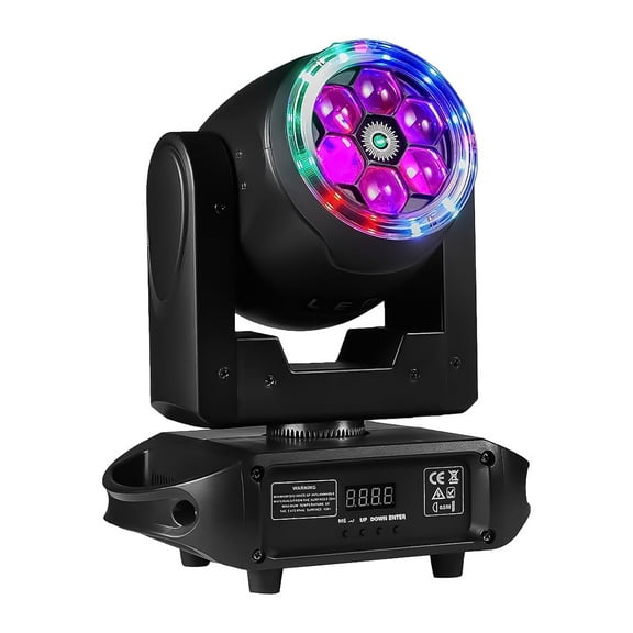 150W 6 Bee Eye RGBW DMX  Beam Wash LED Moving Head Light with LED Strips