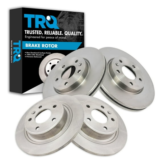 TRQ Front and Rear Brake Rotors Set Fits Select 2012-2017 Buick Verano 2014-2015 Chevrolet Cruze 2011-2015 Volt