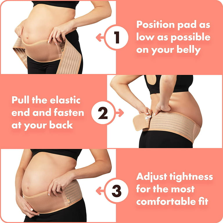 AZMED Maternity Belly Band for Pregnant Women - Pregnancy Must Haves Belly  Support Band for Abdomen, Pelvic, Waist, Back - All Stages of Pregnancy 
