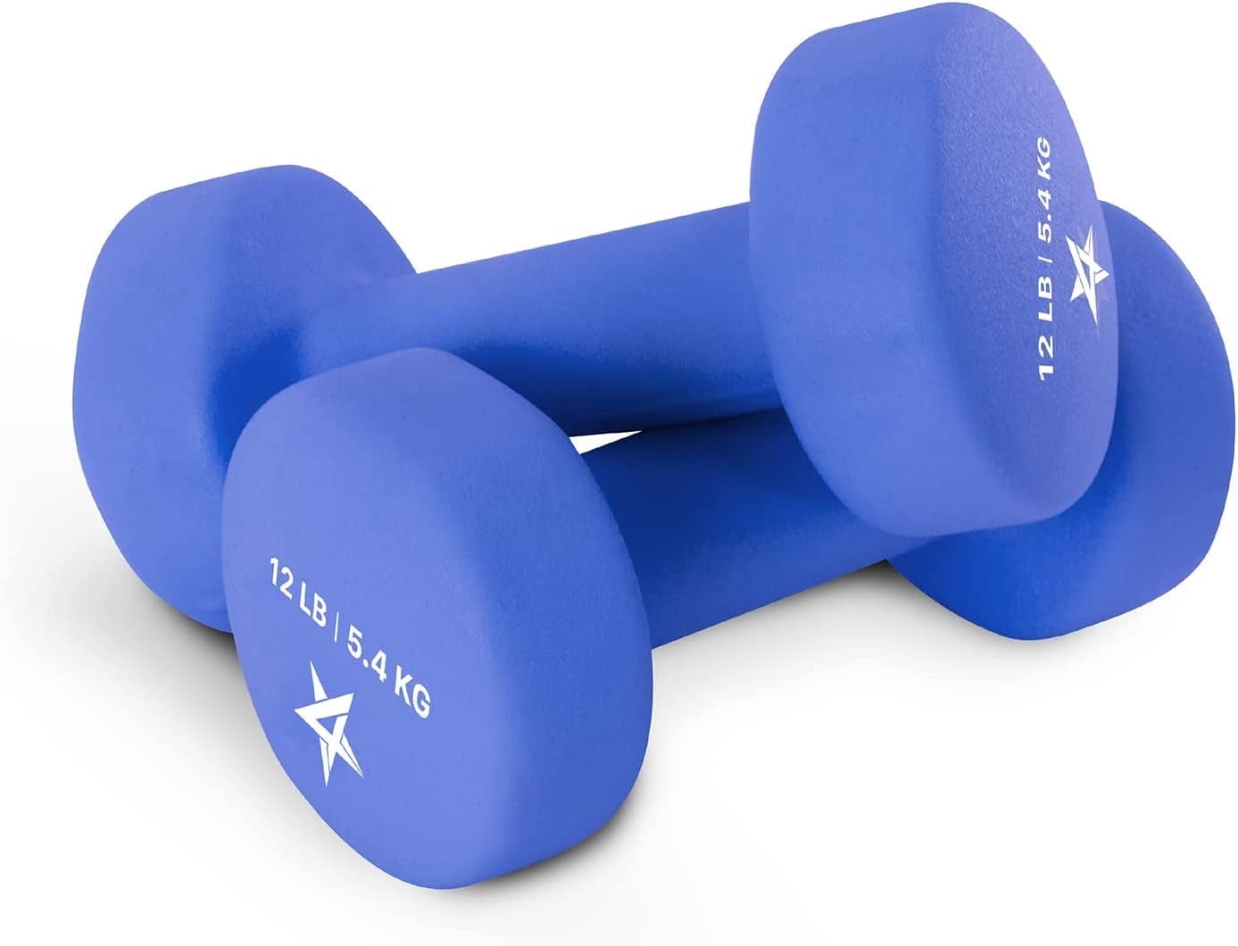 Yes4All Neoprene Coated Dumbbells, 12 lb Pair, Dark Blue photo 1