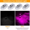 thumbnail image 6 of 4Pcs Cordless Car Interior LED Lights TeqHome 7 Colors Interior Car Lights with 6 Bright LED Lamp Beads for Car Decor, 6 of 12