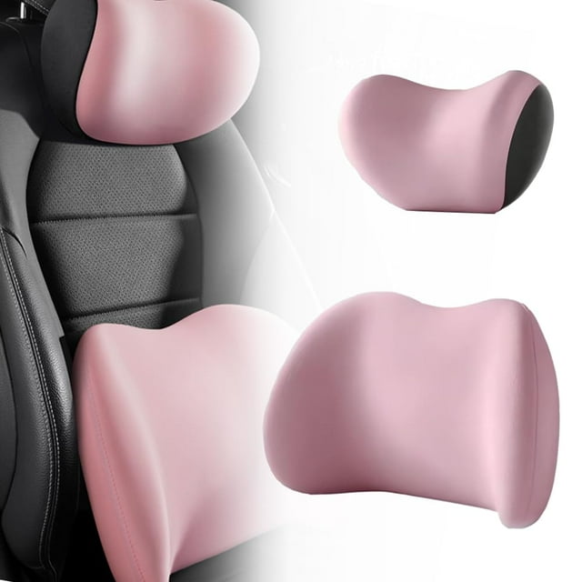 Car Headrest & Lumbar Support Pillow Set, Ergonomic Cushion for Neck & Back Pain Relief, Adjustable Comfort Kit for Driving, Office Chair