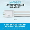 thumbnail image 5 of LumeGen - LED PL-L Lamps | 22.5" Hybrid Type A+B | 5CCT Selectable 3000K–6500K | 3000 Lumens | 20W | Replaces Compact Fluorescent Light Bulbs | 2G11 Base | Ballast Compatible or Bypass | 2-Pack, 5 of 6