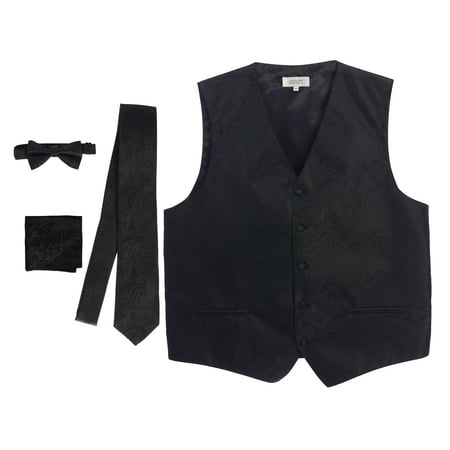 - Gioberti Men's 4 Piece Formal Paisley Vest Set