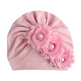 thumbnail image 3 of Gorro infantil Bebé color liso Girasol Bebé flor con rombos Gorro bebé, 3 of 5