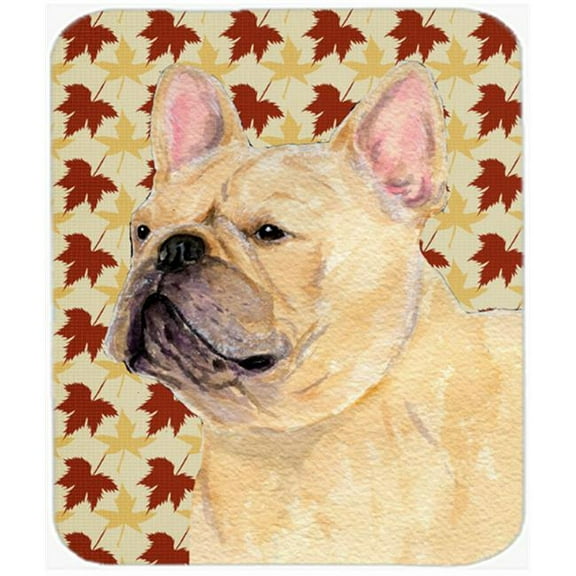 French Bulldog Fall Leaves Portrait Mouse Pad, Hot Pad Or Trivet