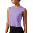 thumbnail image 2 of NELEUS Womens Workout Tank Tops Athletic Crop Top Loose Fit Yoga Shirts Quick Dry Sleeveless,Purple,US Size L, 2 of 10